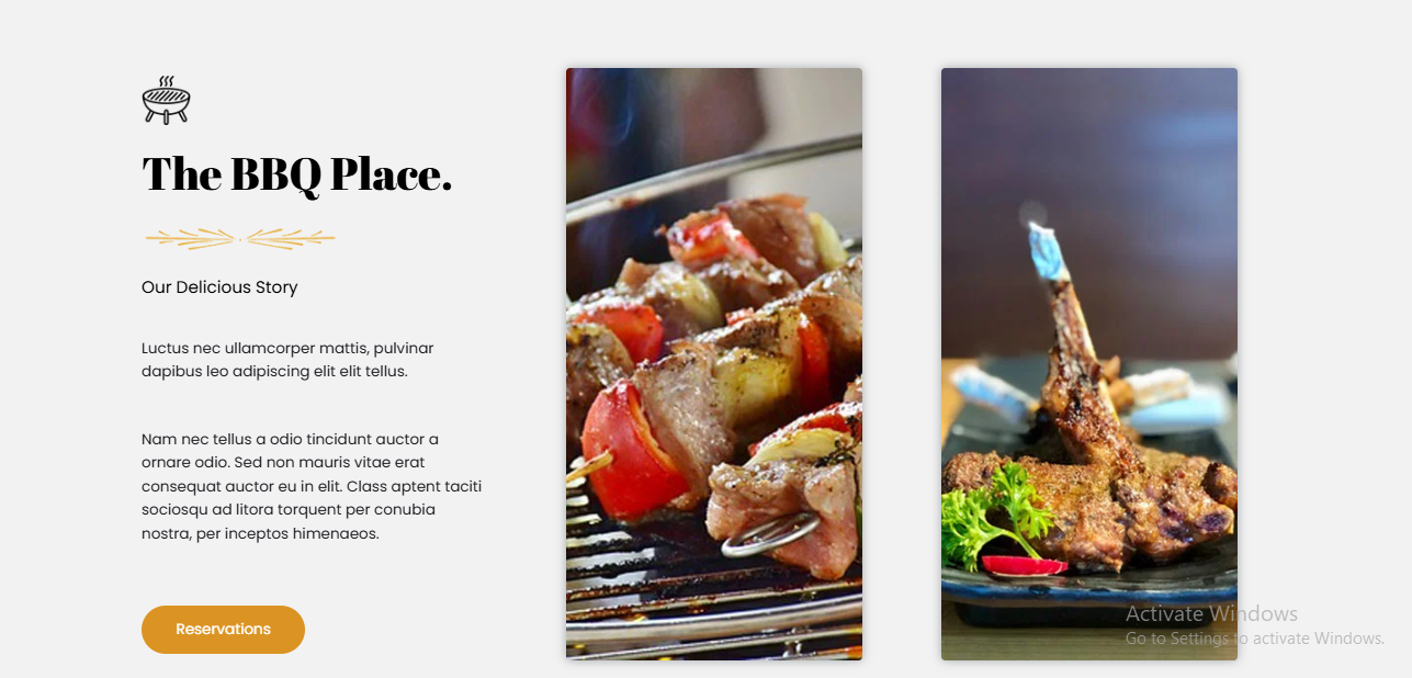 Modern Restaurant Website UI Design Showcase